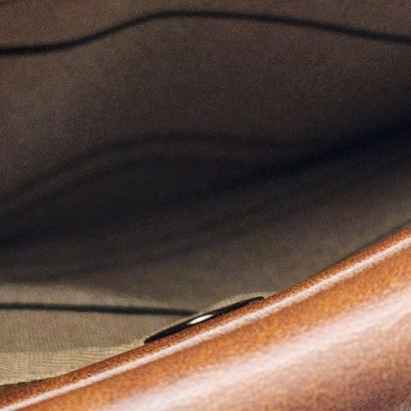 Classic Fashion Men's Brown Leather Doubled Side Flap Messenger Bag - Picture 5 of 7